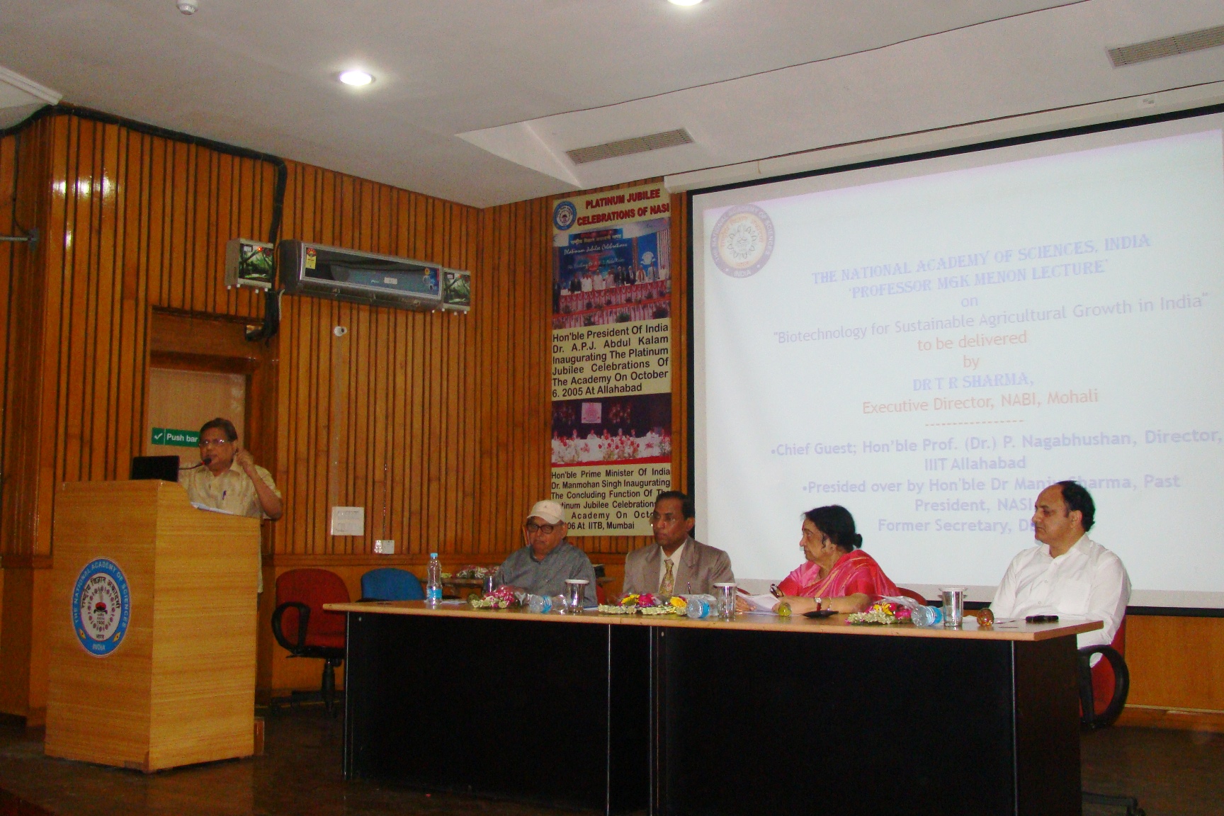 Professor MGK Menon Lecture Award to Dr. T.R. Sharma