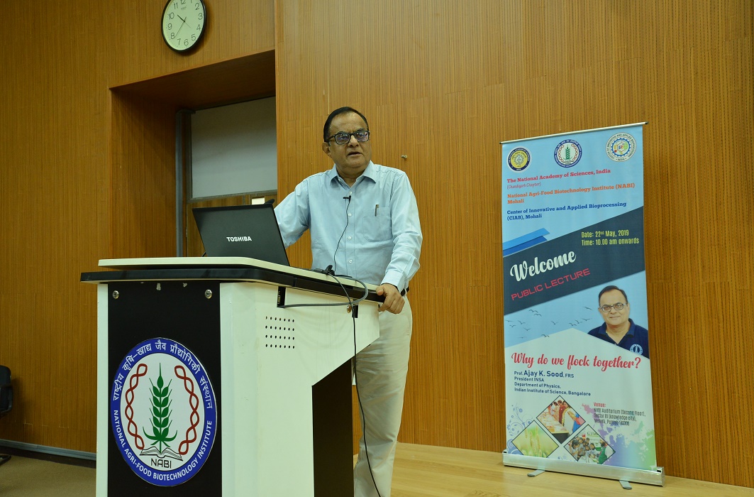 Public Lecture by Prof Ajay K. Sood, President INSA on May 22, 2019